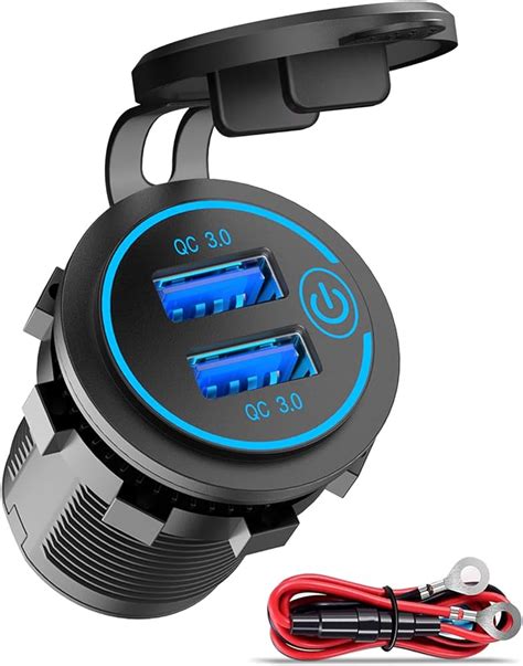 68W Dual QC USB PD Type C Triple Socket 12 24V Car Charger 41 OFF