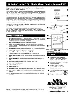 Fillable Online Ez Series In Site Cl Single Phase Duplex Sje