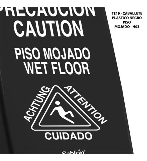 CABALLETE PLAST PISO MOJADO NEGRO ELITE 7819