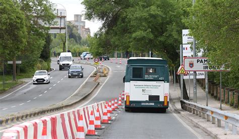 Retenciones Y Calles Cortadas En Pamplona Por Las Obras En La Cuesta De