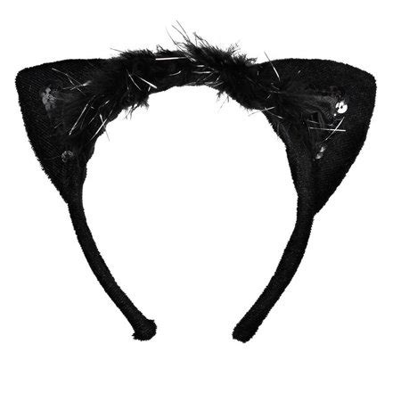 BLACK CAT EARS HEADBAND - Walmart.com