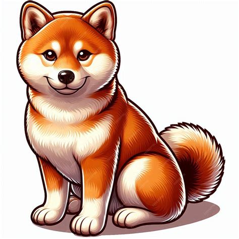 Cute Shiba Inu Dogs Vector Cartoon Illustration Premium Ai Generated