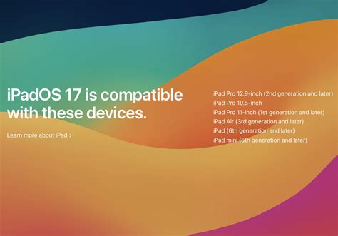 Ipados 17 Compatible Devices List Will My Ipad Run Ios 17