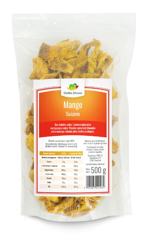 Mango suszone bez cukru 500g Sklep internetowy Słodkie Zdrowie