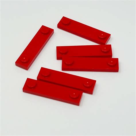 41740 LEGO Parts Plate Modified 1x4 W Studs W Groove RED 6 EBay