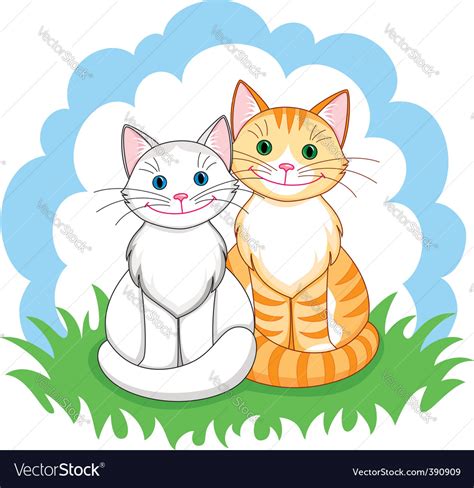 Cats In Love Royalty Free Vector Image Vectorstock