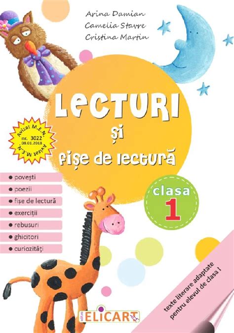 Lecturi Si Fise De Lectura Clasa Pdf Autor Arina Damian Camelia