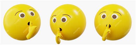 Emoticon 3d O Smiley Por Favor Guarda Silencio Guarda Silencio O Baja