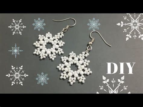 Snowflake Earrings Tutorial Easy Beaded Earrings Tutorial How To Make