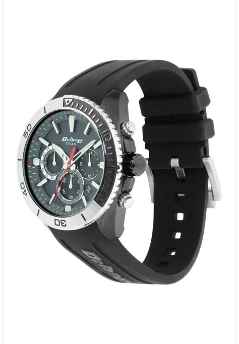 Buy Titan Black Titan Octane Hyper Lume Watch With Black Dial And Ratchet