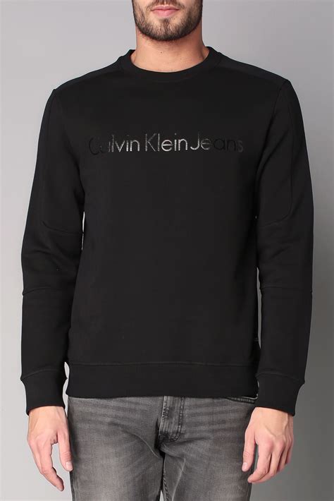 Calvin Klein Sweatshirt In Black For Men Lyst