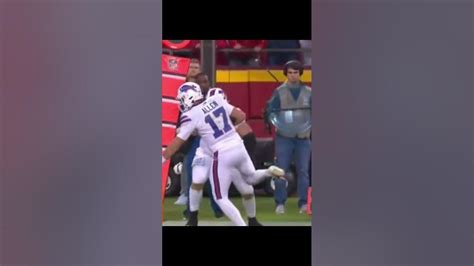 Josh Allens Insane Hurdle Over The Chiefs Defender 😳 Youtube