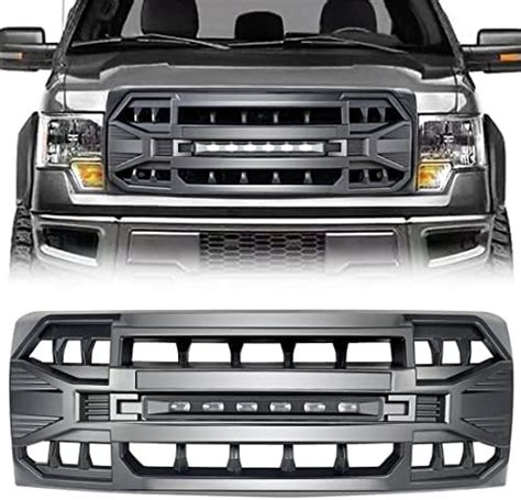 Megaie Front Grill Replacement For F Matte Black Front