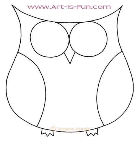 Owl Outline Template