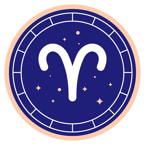 Aries Horoscope Sign Round Element Of Esoteric Astrology For Logo Or