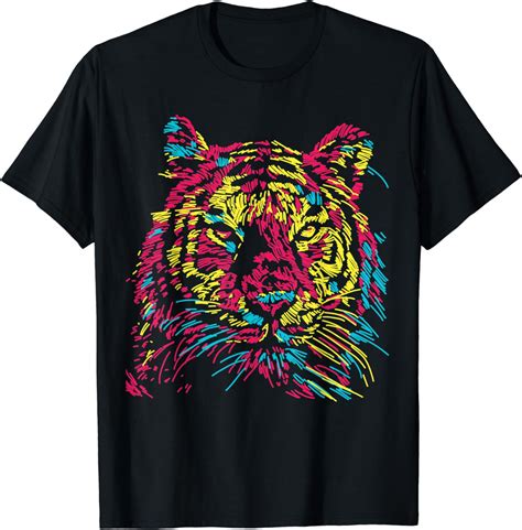 Amazon Colorful Tiger Tee Shirts Tigers Fashion Graphic Design T