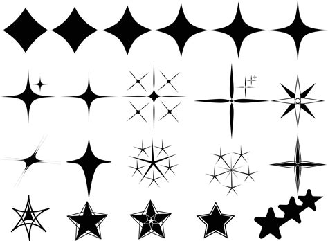 Vector set of Y2K stars and retro-futuristic elements for decoration 13800689 Vector Art at Vecteezy