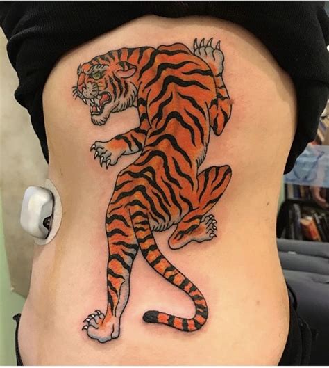 Pin By Casey Padgett On Stomach Tattoo Traditional Tiger Tattoo