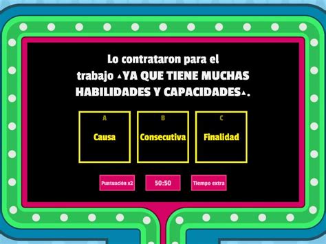 Oraciones Subordinadas Adverbiales Impropias Gameshow Quiz