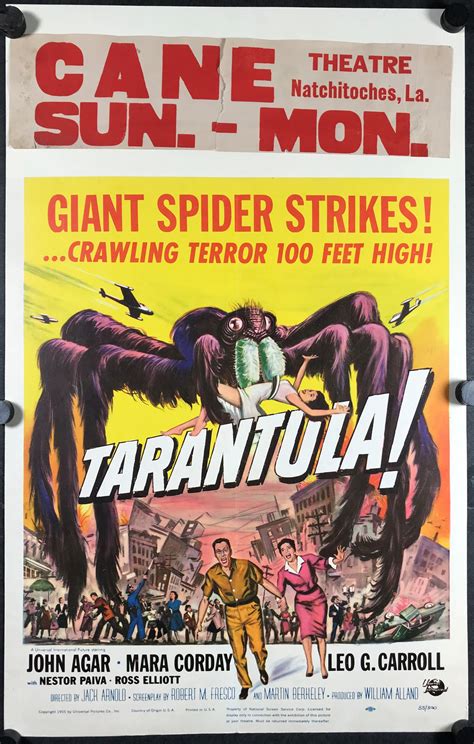 TARANTULA, Original Vintage Horror/Sci-fi Paper Backed Movie Poster ...