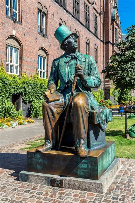 Hans Christian Andersen Statue in Copenhagen, Denmark Stock Photo ...