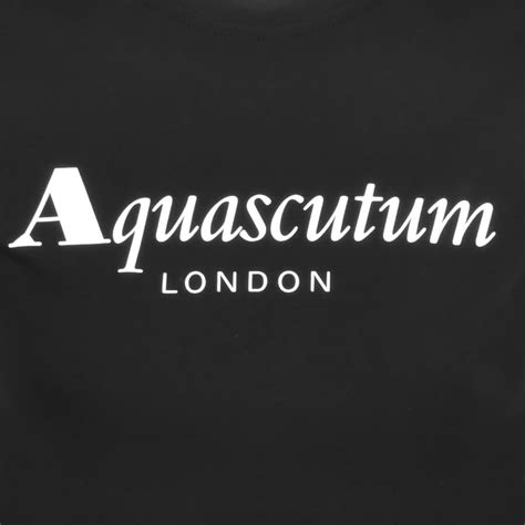 Aquascutum Logo T Shirt Black Mainline Menswear