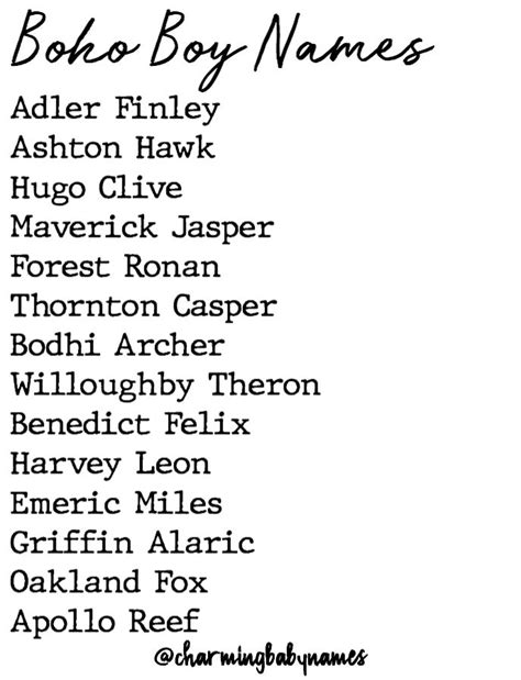 Hippie Or Boho Boy Names Surnames Last Names Full Names Baby Name