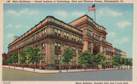 Vintage Postcard 1920s Main Buildings Drexel Inst Of Technology