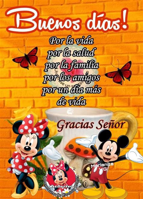 Buenos días MINNIE y MICKEY Dedicatorias de buenos dias