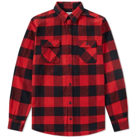 Vanquish Buffalo Check Work Shirt Red And Black End