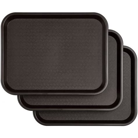 Lot De 3 Plateaux De Service Rectangulaires En Plastique Plateaux