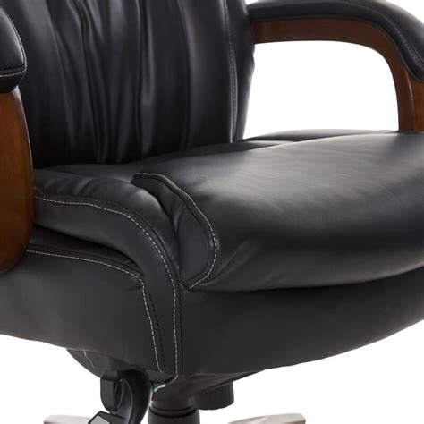 La Z Boy Big And Tall Edmonton Executive Office Chair With Comfort Core Cushions Solid Wood