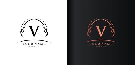 Abstract Letter V Logo Design Luxury Style Letter Logo Text V Icon