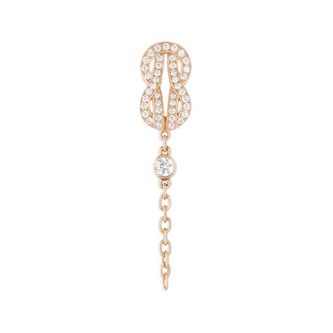 Boucle D Oreille Fred Chance Infinie En Or Rose Et Diamants Fred