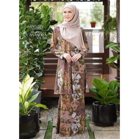 Forest Green Emerald Green Olive Green Kurung Ironless Casandra By