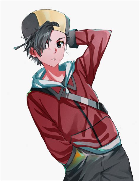 Safebooru 1boy Absurdres Backwards Hat Baseball Cap Black Eyes Black Hair Black Pants Black