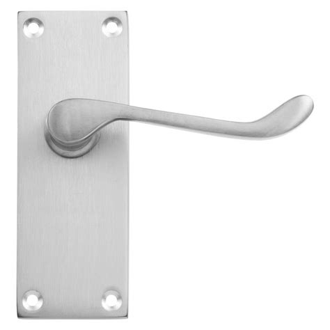 Victorian Scroll Lock Door Handles Polished Chrome Selco