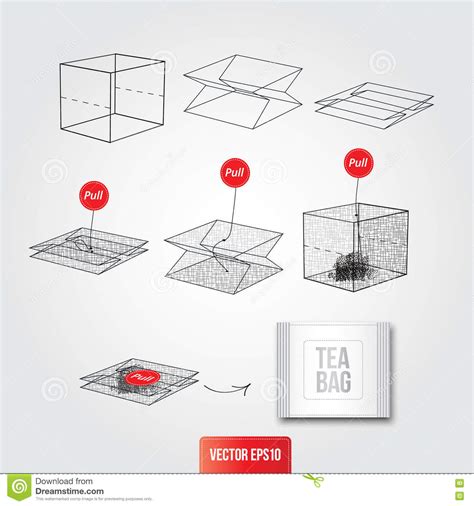 Tea Bag Sketch. Vector Illustration. Stock Illustration - Illustration of blank, organic: 73609827