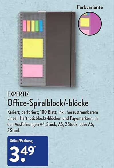 Expertiz Office Spiralblock Bl Cke Angebot Bei Aldi Nord Prospekte De