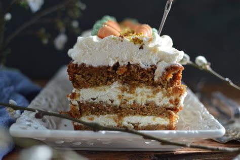 Karotten Torte Mit Frischk Se Frosting Vesnas Suesses Welts Webseite