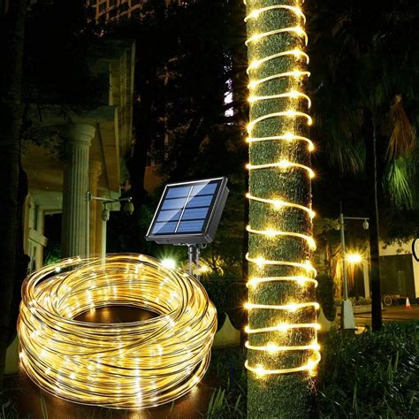 Amazon.com: Solar Rope Light 33FT 100L IP65 Weatherproof Outdoor LED ...