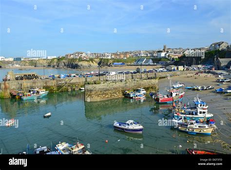 Newquay Harbour Newquay Cornwall England United Kingdom Stock Photo