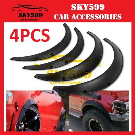 Pcs Universal Flexible Car Fender Flares Extra Wide Body Wheel Arches