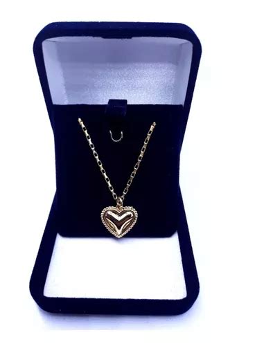 Colgante Cadena Con Dije De Corazón Chapado En Oro 18k Cuotas sin