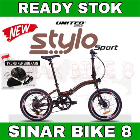 Sepeda Lipat United Stylo Sprot Discbrake Inch New Speed Shimano