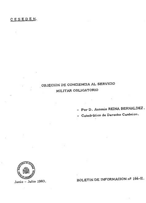 PDF OBJECION DE CONCIENCIA AL SERVICIO MILITAR OBLIGATORIO 1