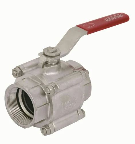 Investment Cast Stainless Steel Ball Valve Three Piece Screwed End Steel Grade Ss304 Ss316 At