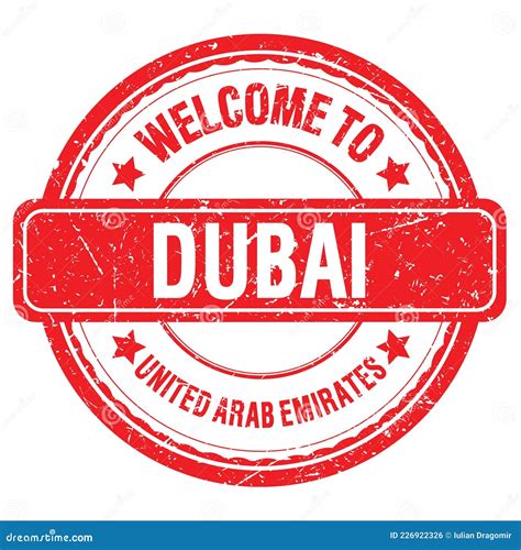 Welcome To Dubai Poster With Set Of Hand Drawing Symbols Icons Of Dubai