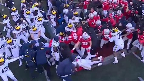 Massive Fight Breaks Out After Michigan Upsets No Ohio State Fanbuzz