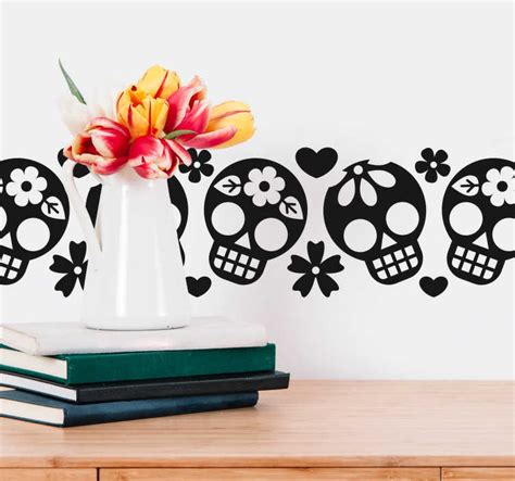 Mexican Skulls Border Decal Tenstickers